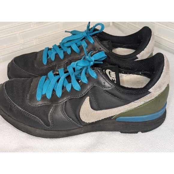 Nike Sneakers Internationalist Mid Black Gray Teal Womens Size 7.5 Shoes Running - Picture 6 of 10